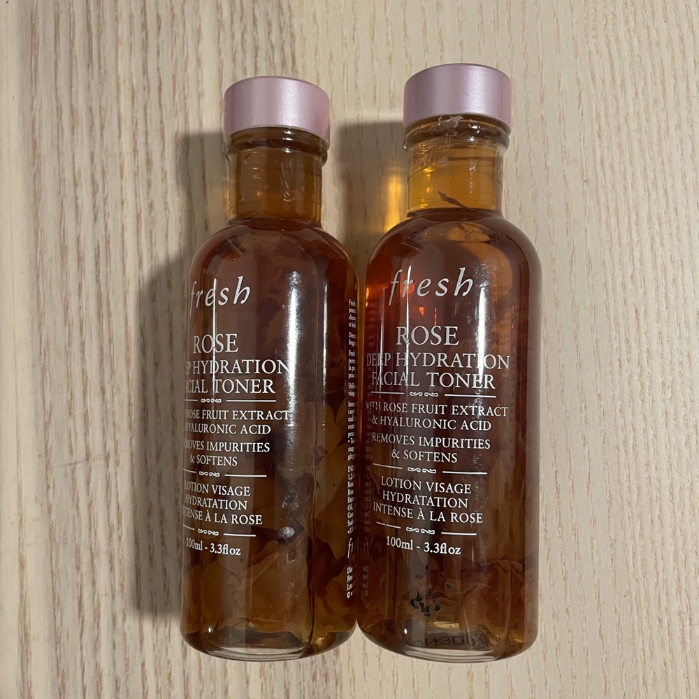 NEW Fresh Rose & Hyaluronic Acid Deep Hydration Toner 3.3oz lot of 2